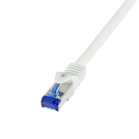 LogiLink C6A021S Netzwerkkabel Weiß 0,5 m Cat6a S/FTP (S-STP)