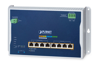 PLANET IP30 Industrial L3 4-Port 2.5G 802.3bt PoE+ - 4-Port Gestito 2.5G Ethernet (100/1000/2500) Supporto Power over Ethernet (PoE) Alluminio, Blu