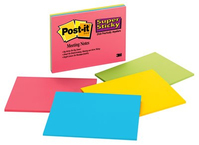 Post-It 6845-SSP zelfklevend notitiepapier Rechthoek Blauw, Groen, Rood, Geel 45 vel Zelfplakkend