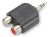 Ednet 84547 cambiador de género para cable 3.5mm 2 x 3.5mm Negro