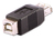 Lindy 71228 tussenstuk voor kabels USB A USB B Zwart