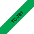 Brother TC-701 labelprinter-tape Zwart op groen