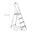 Relaxdays Trittleiter klappbar, 4 Stufen, Leiter Aluminium, 125 kg, mit Sicherheitsbügel, HBT: 137 x 43 x 75 cm, silber