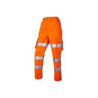 Pennymoor Ladies Hi-Vis Cargo Trousers Orange Regular - Size 14