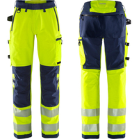 Fristads Damen Warn Stretchhose Green Kl. 2 2665 GSTP, Gr. 34, Gelb/Marine, 260 g/m²