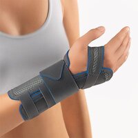 Bort ManuStabil kurz Hand- gelenkbandage links blau Gr.M