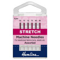 Hemline Sewing Machine Stretch Needles: Mixed:1 x Pack consists of 5 Individual sales units,Totalling 30 single Needles
