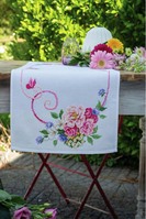 Counted Cross Stitch Kit: Table Runner: Classic Flowers Bouquet