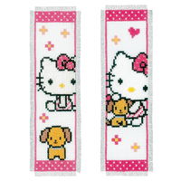 Counted Cross Stitch: Bookmarks: Hello Kitty with Dog: Set of 2