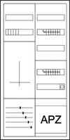 Zähler-Komplettschrank 3-Punktbefestigung B ZSD-ZV-1100/APZ/B