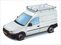 Dachgepäckträger aus Aluminium für Opel Combo, Bj. 2002-2011, Radstand 2716mm, Normaldach, mit Hecktüren