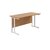 Jemini Cantilever Rectangular Desk 1200x600mm Nova Oak/White KF806288