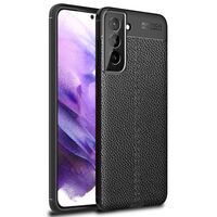 NALIA Design Cover compatible with Samsung Galaxy S21 Plus Case, Leather Look Skin Stylisch Protective Silicone Phonecase, Slim Shockproof Rugged Soft Bumper Anti-Slip Mobile Ru...