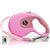BLUZELLE Extendable Dog Leash for Small & Large Dogs, Retractable Dog Lead 3m/5m/8m with Metal 360° Carabiner Clip Snap Hook, Ergonomic Handle, Flexible Nylon Strap Pink