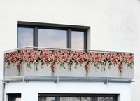 Maximex Balkon-Sichtschutz, 5 m, reißfester Sichtschutz mit Rosen-Motiv, UV- und witterungsbeständig, 5 m