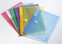 Tarifold Punched Wallets Polypropylene A4 Assorted Colours (Pack 12)