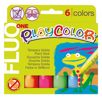 Tempera Solida Playcolor Istant - 10431 (Assortiti Fluo Conf. 6)