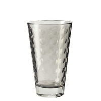 LEONARDO Trinkglas OPTIC Set aus 6 Wassergläsern, Ø 8 cm, Höhe 13 cm, 6er Set, spülmaschinenfest, Vol. 300 ml grau, 018007Freisteller