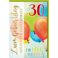 Geburtstagskarte Zahl 30 Braun+ Company 5016-22185