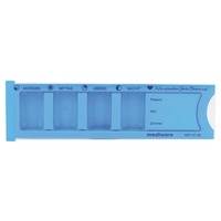 Medikamenten-Tagesdispenser mit Schiebedeckel Servo blau (250 Stück), Detailansicht