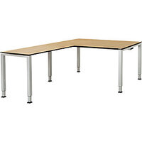 Schreibtisch, verkettet, Fußform Quadrat-/Rechteckrohr