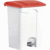 Tretabfallbehälter 68l Kunststoff grau Deckel rot