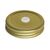 Olympia Mason Jar Lid in Gold Metal with Straw Hole & Silicone Grip - Pack of 12