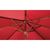Bolero Round Parasol in Red with Ergonomic Pulley System - 2.37 x 2.5 M