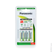 Blister(s) x 1 Chargeur rapide pour 4AA/4AAA PANASONIC BQ-CC55+ 4AA READY TO USE