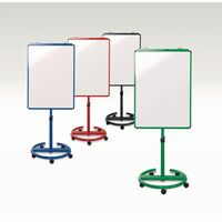 Coloured mobile whiteboard and flipchart easel, black