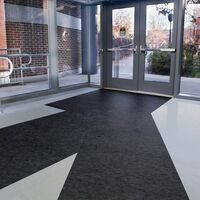 Grippy™ adhesive backed floor mat, 1220mm x 15.3m, black