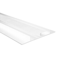 LED Trockenbau-Leuchtenprofil PLANAR, indirektes Licht, für 2 LED-Strips, Aluminium, 200cm, Weiß RAL 9003