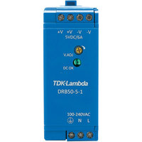 TDK-Lambda DRB-50-5-1 DIN Rail Power Supply 5-5.5V 6A