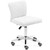 Krzesło kosmetyczne obrotowe z oparciem na kółkach 45-59 cm CULLY - białe