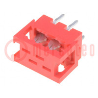 Wire-board; adapter; PIN: 4; IDC,THT; on PCBs,for ribbon cable
