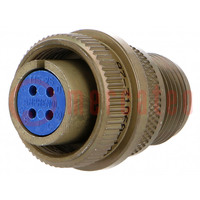 Connector: circular; plug; for cable; PIN: 4; female; soldering; 97