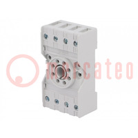 Socket; PIN: 8; 10A; 250VAC; op paneel,op DIN-rail; schroefklemmen