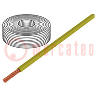 Leitungen; LifY; 1x0,14mm2; Line; Cu; PVC; gelb; 300V; -15÷80°C