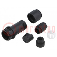 Connector: circular; plug; male; PIN: 2; w/o contacts; for cable