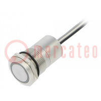 Schakelaar: capacitief; pos: 2; SPST-NO; 0,01A/12VDC; IP68; zilver