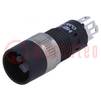 Switch: push-button; Pos: 2; SPDT; 0.1A/30VAC; 0.1A/30VDC; ON-(ON)