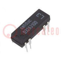 Relay: reed switch; DPST-NO; Ucoil: 5VDC; 1A; max.100VDC; 10W; PCB