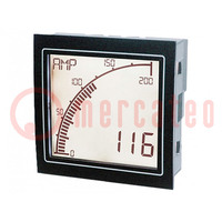 Ammeter; digital,mounting,programmable; 0÷5A,0A÷10kA1; on panel