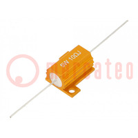 Resistor: wire-wound; with heatsink; 10Ω; 5W; ±5%; 50ppm/°C; axial