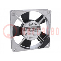 Fan: AC; axial; 120x120x25mm; 66m3/h; 24dBA; ball bearing; 1400rpm
