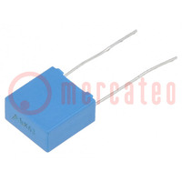 Capacitor: polyester; 1uF; 40VAC; 63VDC; 7.5mm; ±10%; 10x10.5x5mm
