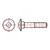 Screw; M8x25; 1.25; Head: button; A2 stainless steel; DIN 603; 13mm