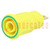 Contact; banaanstekker 4mm; 24A; 1kV; geel-groen; verguld; 12,2mm