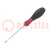 Screwdriver; slot; for impact,assisted with a key; 4,5x0,8mm