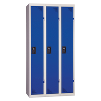 Vestiaire industrie propre - En kit - Bleu - 3 colonnes - Largeur 90cm